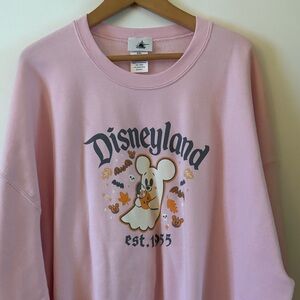 NWT Disneyland Mickey Mouse Cute Ghost Pink Halloween Sweatshirt XXL